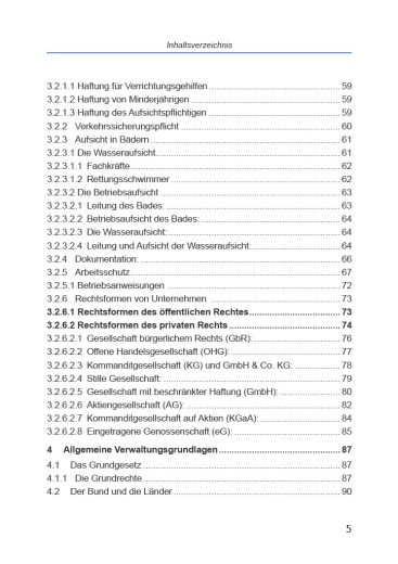 Rechtsgrundlagen für den Bäderbetrieb